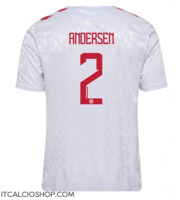 Danimarca Joachim Andersen #2 Seconda Maglia Europei 2024 Manica Corta